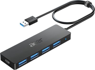 acer Hub USB 3.0, Adaptador USB Ultra Delgado de 4 Puertos...