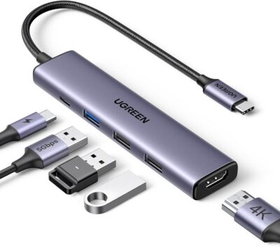 UGREEN Revodok 105 Hub USB C 5 en 1 Adaptador USB C Vers HDMI...