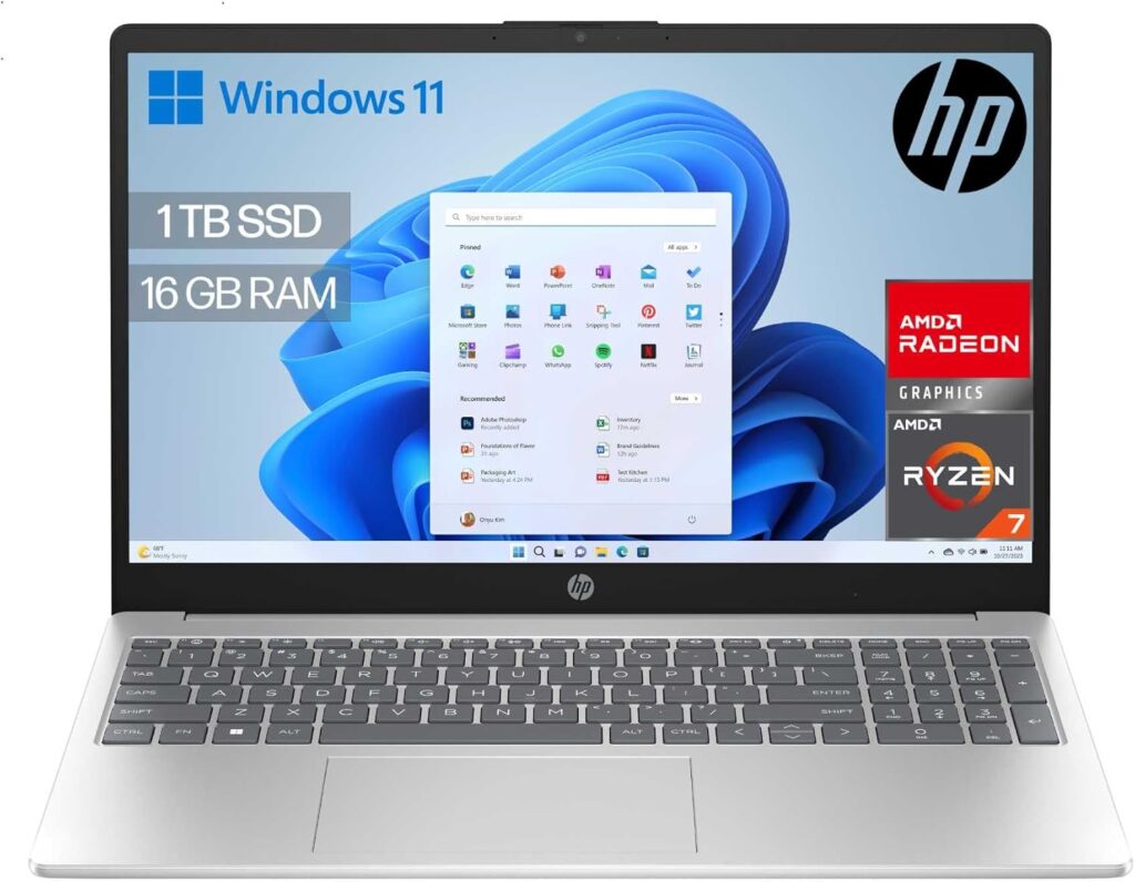 HP 15-fc0245ns – Ordenador portátil de 15.6″ FHD...